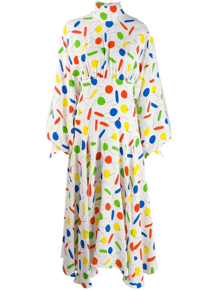 Christopher Kane Looner High Neck Dress - White