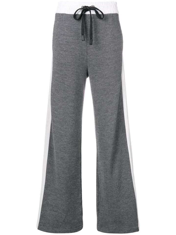 No Ka' Oi Wide Side Stripe Joggers - Grey