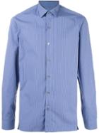 Lanvin Striped Shirt, Men's, Size: 41, Blue, Cotton