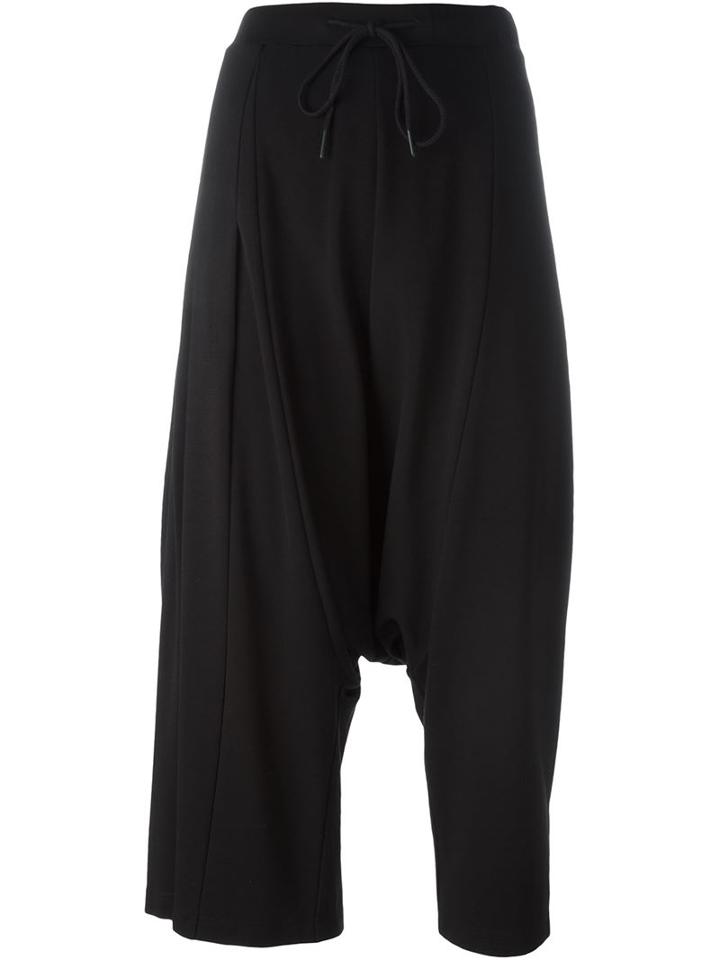 Y-3 Drop Crotch Track Pants, Women's, Size: Xs, Black, Polyamide/polyurethane/viscose