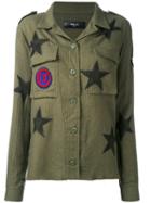 Amiri - Star-print Shirt - Women - Cotton/cashmere - M, Green, Cotton/cashmere