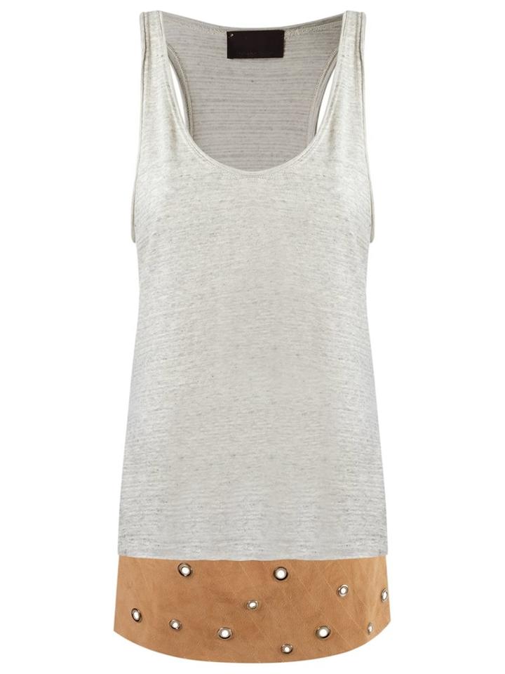 Andrea Bogosian Scoop Neck Tank Top, Women's, Size: Medium, Nude/neutrals, Cotton