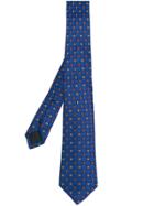 Gucci Geometric Woven Tie - Blue