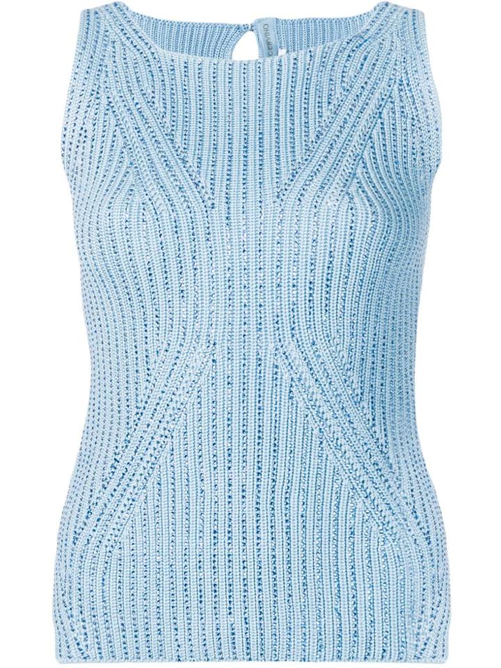 Ermanno Scervino Sequin Adorned Vest Top - Blue