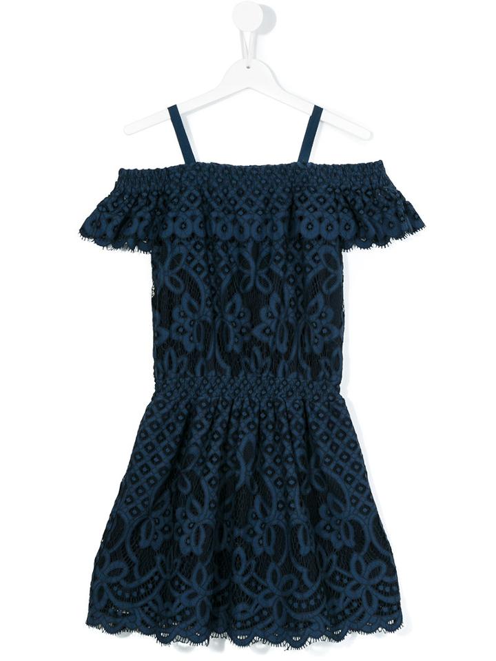 Little Remix - Off Shoulder Dress - Kids - Cotton/nylon/polyester - 16 Yrs, Girl's, Blue