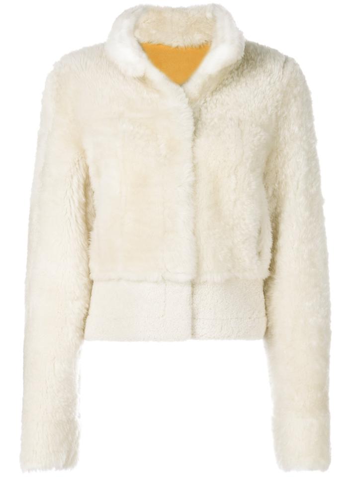 Liska Shearling Bomber Jacket - White