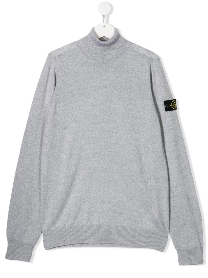 Stone Island Junior Turtleneck Jumper - Grey
