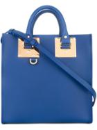 Sophie Hulme Small 'albion' Square Tote, Women's, Blue