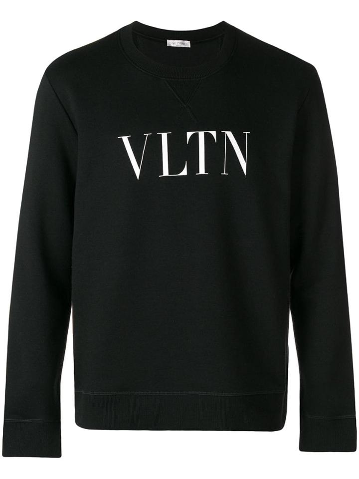 Valentino Vltn Print Sweatshirt - Black