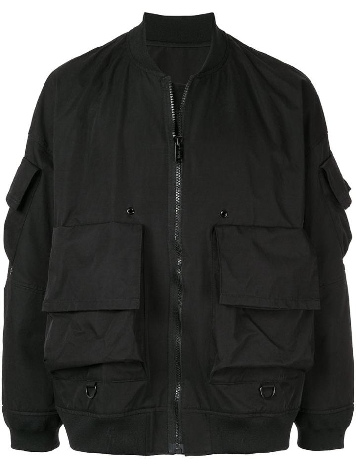 Undercover Back Print Bomber Jacket - Black