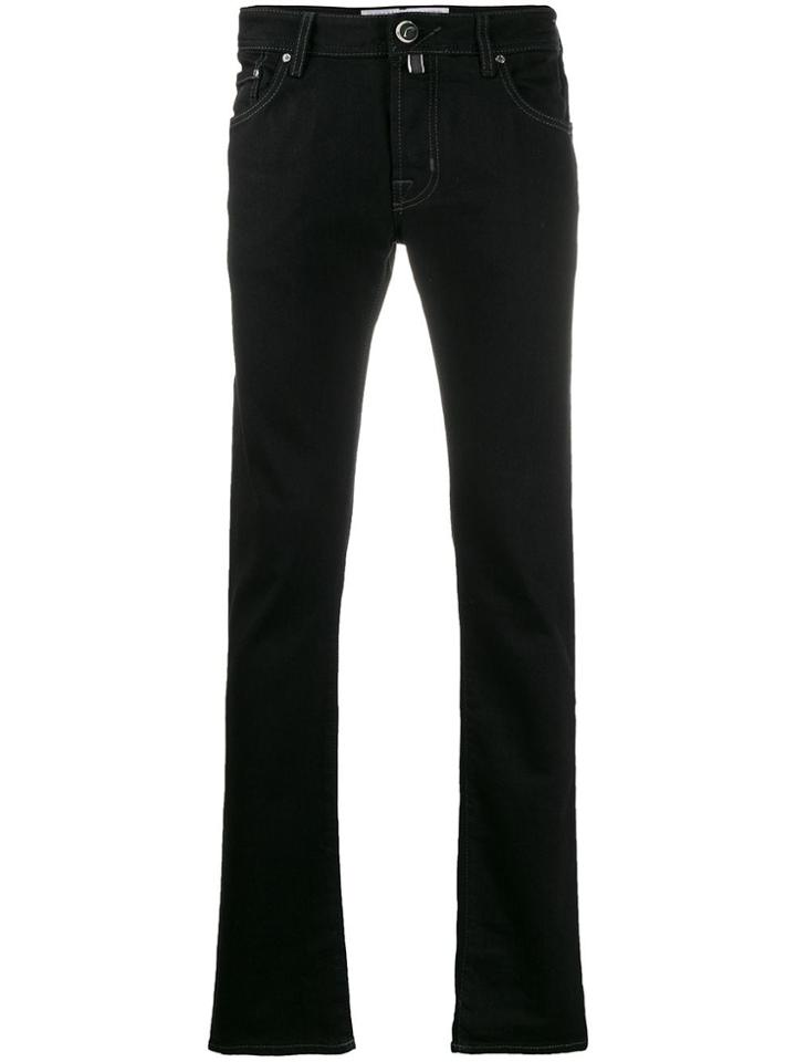 Jacob Cohen Contrast Stitching Jeans - Black