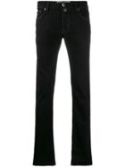 Jacob Cohen Contrast Stitching Jeans - Black
