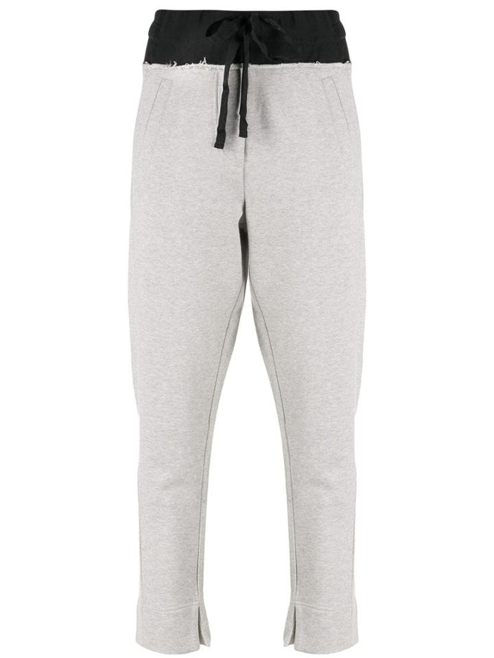 Ann Demeulemeester Drawstring Track Trousers - Grey