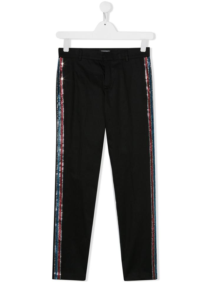 Balmain Kids Embellished Trousers - Black