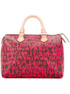 Louis Vuitton Vintage Speedy 30 Graffiti Handbag - Pink