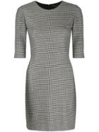 Alice+olivia Houndstooth Mini Dress - Black