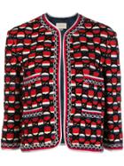 Gucci Woven Gg Jacket - Red