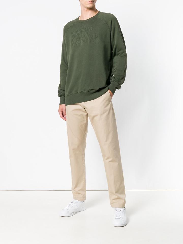 Ron Dorff Embossed Discipline Sweatshirt - Green
