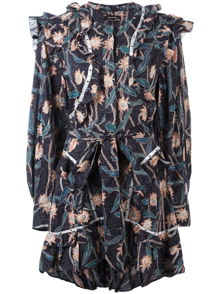 Isabel Marant - Ullo Dress - Women - Cotton/acrylic/brass - 38, Women's, Blue, Cotton/acrylic/brass