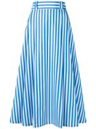 Société Anonyme Striped A-line Skirt - Blue