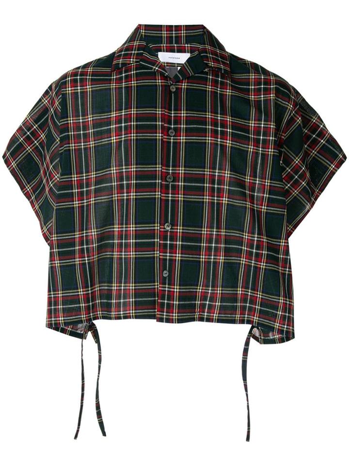 Facetasm Checked Cropped Shirt - Multicolour