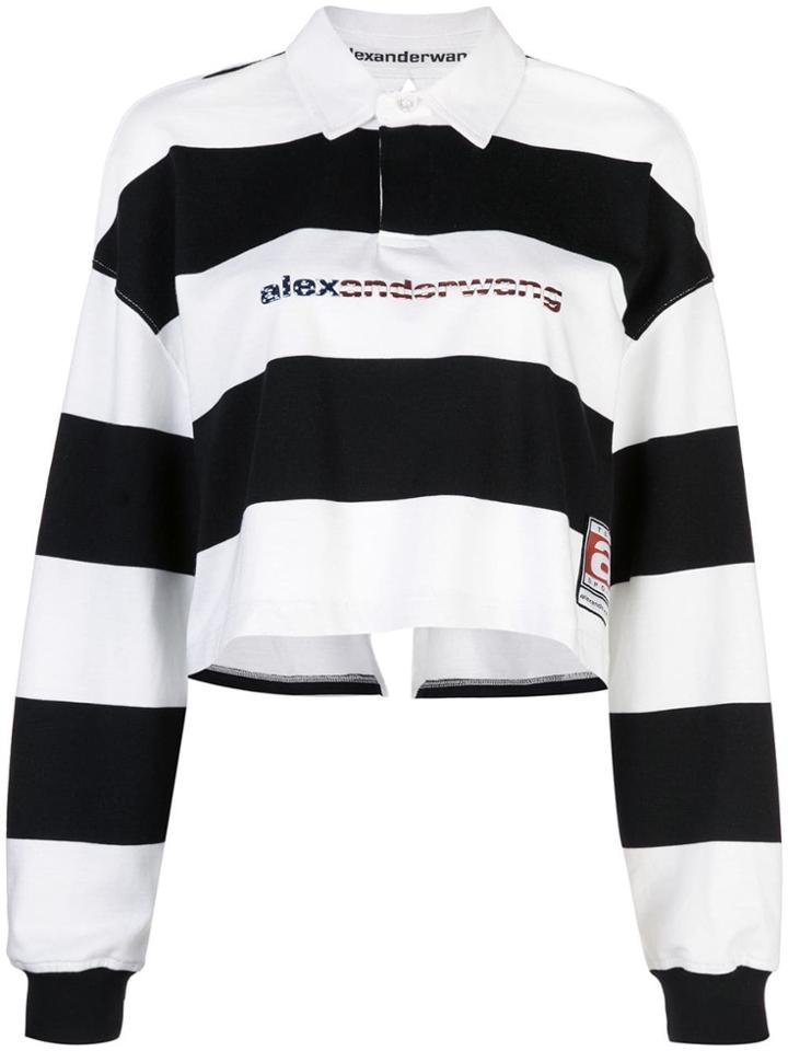 Alexander Wang Cropped Polo Top - White