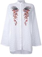 Giamba Embroidered Star Shirt, Women's, Size: 42, White, Cotton/polyester