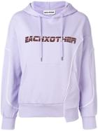 Each X Other Deconstructed Logo Hoodie - Purple