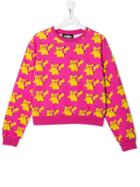 Jeremy Scott Junior Teen Pikachu Print Sweatshirt - Pink