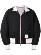 Thom Browne Oversized Sleeve Bomber Jacket - Black