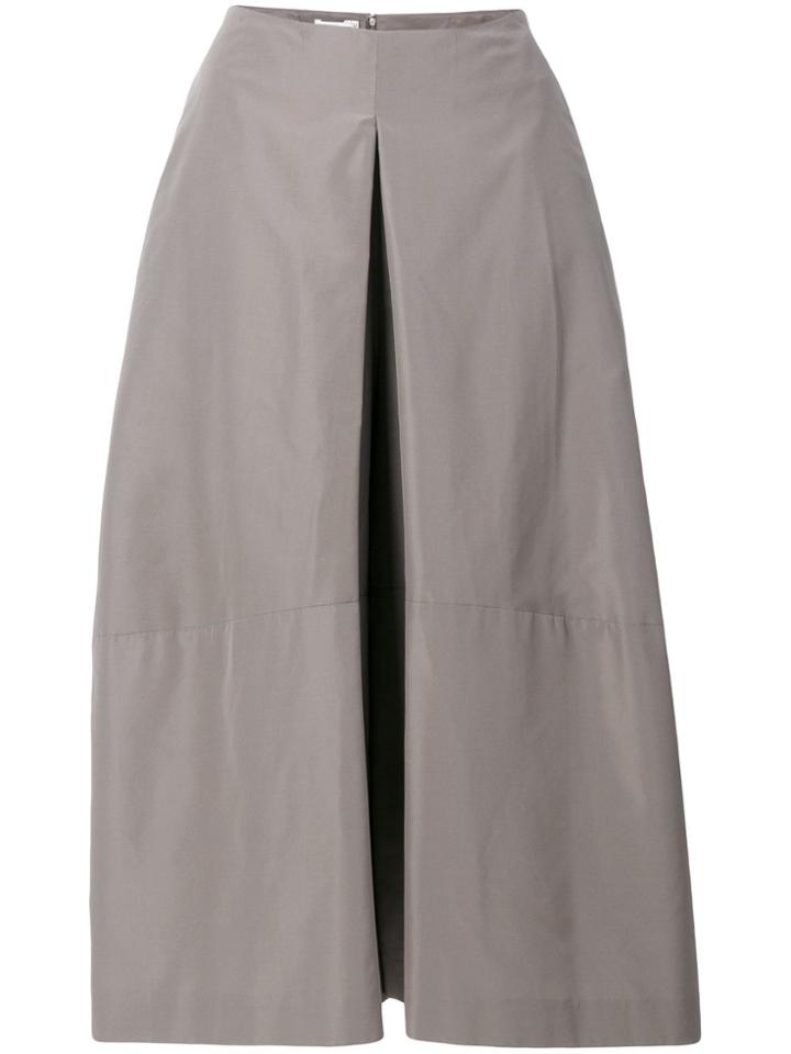 Jil Sander Cropped Flared Trousers - Grey