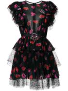 Msgm Layered Tulle Mini Dress - Black