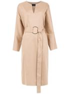 Gloria Coelho Belted Midi Dress - Neutrals