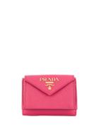 Prada Saffiano Leather Envelope Style Wallet - Pink