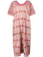 Pippa Holt Embroidered Midi Dress - Pink