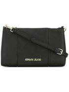 Armani Jeans - Detachable Strap Crossbody Bag - Women - Polyurethane - One Size, Black, Polyurethane