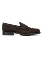 Tod S Penny Loafers, Men's, Size: 8, Brown, Suede/rubber