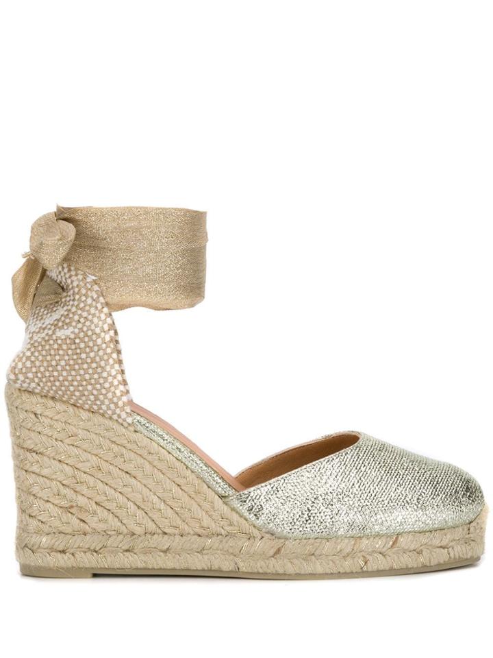 Castañer Carina Wedge Espadrilles - Gold