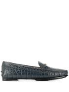 Tod's Croc Effect Loafers - Blue