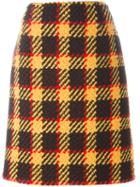 Marni Plaid A-line Skirt