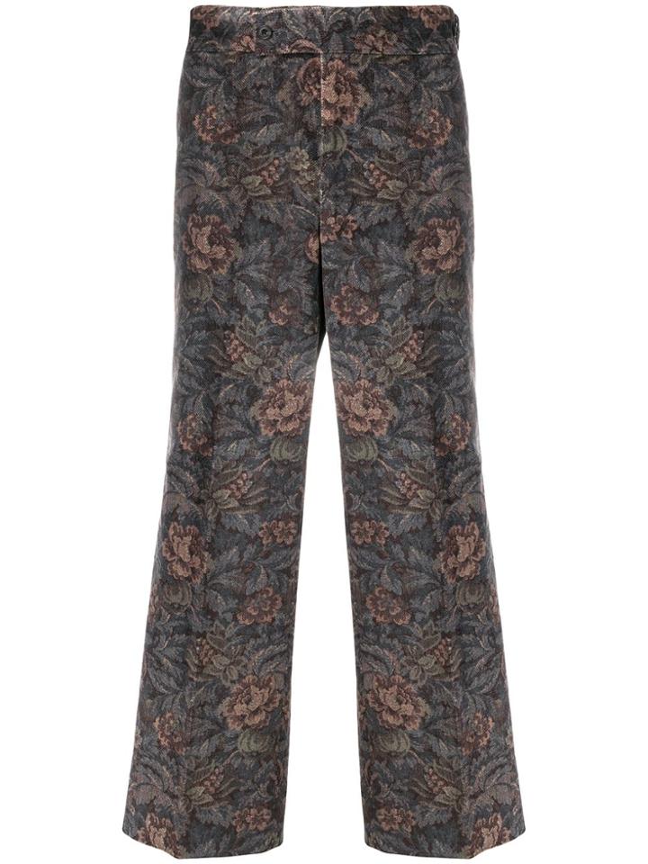 Needles Floral Pattern Trousers - Grey