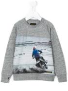 Finger In The Nose Motorcross Sweatshirt, Boy's, Size: 10 Yrs, Grey