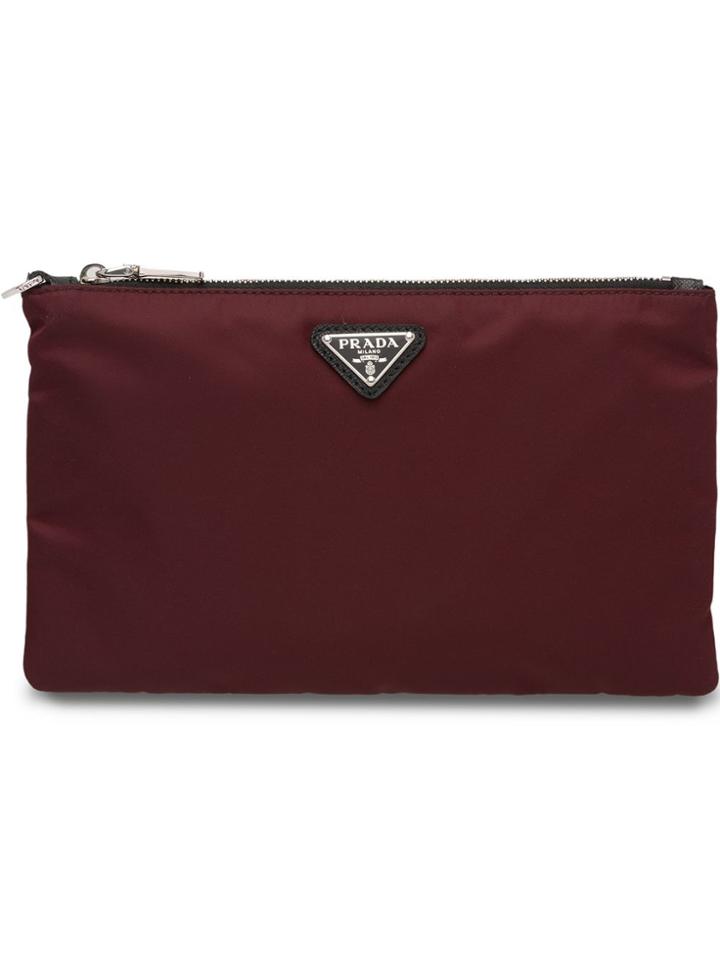Prada Nylon Pouch - Red