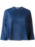 Comme Des Garçons Comme Des Garçons - Three-quarter Length Sleeve Sweatshirt - Women - Cotton - M, Blue, Cotton