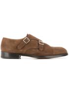 Doucal's Suede Monk Shoes - Brown