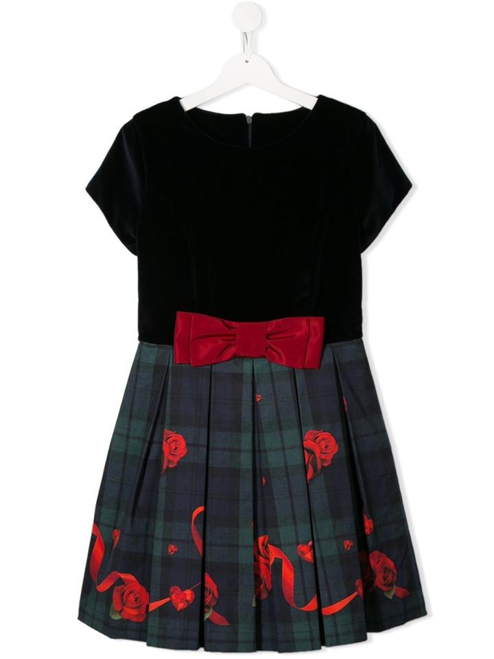 Lapin House Teen Bow-embellished Panel Dress - Blue