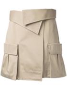 Monse - Patch Pocket Skirt - Women - Cotton - 0, Brown, Cotton