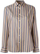 Joseph Striped Button Down Shirt, Women's, Size: 40, Nude/neutrals, Cotton