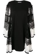 Mcq Alexander Mcqueen Two-tone Lace Dress - Black