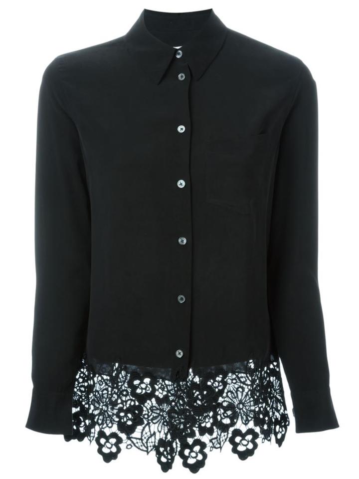 Equipment Lace Hem Shirt